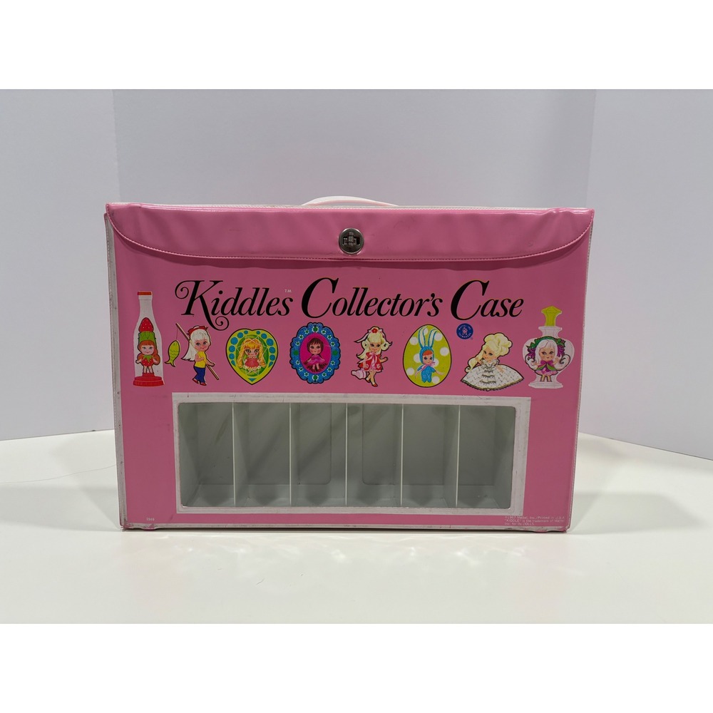 Vintage 1967 Mattel Liddle Kiddles Collector Case Pink Vinyl Carrying Doll Case